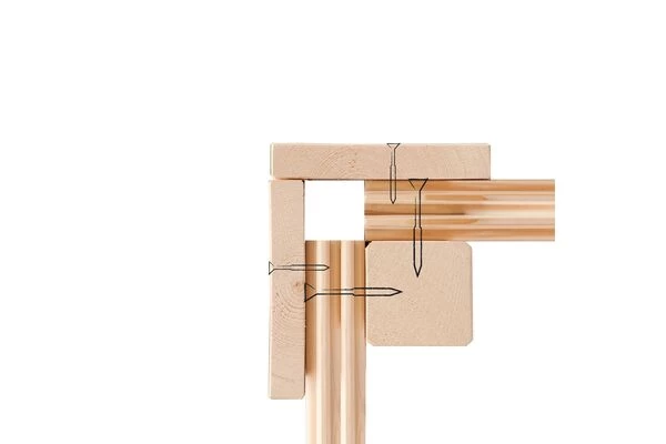 KARIBU Mainburg 4 Saunahaus, Naturbelassen, Fichte, 490x368x229 Cm, SET A Mit Doppelflügeltür, Vorraum Und 9 KW Bio-Ofen 8 KARIBU Mainburg 4 Saunahaus, Naturbelassen, Fichte, 490x368x229 Cm, SET A Mit Doppelflügeltür, Vorraum Und 9 KW Bio-Ofen – Bild 6