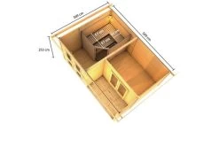 KARIBU Mainburg 5 Saunahaus, Terragrau, Fichte, 508x368x253 Cm, SET B Mit Doppelflügeltür, Terrasse Und 9 KW Ofen -Gartenmöbel Geschäft 31326 5 05.jpg