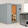 KARIBU Sodin Sauna, Lichtgrau, Fichte, 196x170x198 Cm, Inkl. Fronteinstieg, Ganzglastür Und 4,5 KW Bio-Ofen Ext. Strg. -Gartenmöbel Geschäft 31329 4 01.jpg