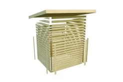 KARIBU Hygge Saunahaus, Terragrau, Fichte, 508x276x221 Cm Mit Holzofen, Inkl. Drei Liegen -Gartenmöbel Geschäft 31400 2 09.jpg