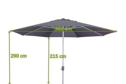 DOPPLER Active Mittelstockschirm, Anthrazit, Aluminium/Textil, Ø 380 Cm, Mit Kurbel -Gartenmöbel Geschäft 3 12354 5.jpg
