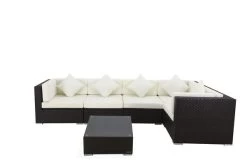 OUTFLEXX Ecklounge-Set Polyrattan, Braun, Für 5 Personen, Inkl. Kaffeetisch, Wasserfeste Kissenbox -Gartenmöbel Geschäft 3 1304 BOX B.jpg