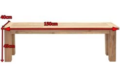 OUTFLEXX Sitzbank, Natur, Recyceltes SLVK-Teakholz, 150 X 40 X 45 Cm -Gartenmöbel Geschäft 3 13424 2.jpg