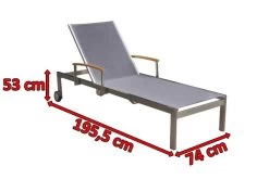 OUTFLEXX Rollliege, Taupe, Edelstahl/Textilene, Mit Gasfeder, 195,5x74x35cm -Gartenmöbel Geschäft 3 13505.jpg