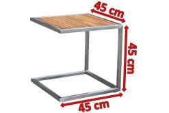 OUTFLEXX Beistelltisch, Silber/natur, Edelstahl/FSC-Teakholz, 45x45cm, Tischplattenstärke 1,2cm -Gartenmöbel Geschäft 3 16022.jpg