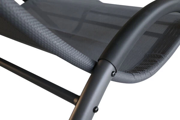 OUTFLEXX Doppelliege, Anthrazit, Polyester/Stahl Pulverbeschichtet, 205x138x34cm, Inkl. Nackenkissen, Rollbar 8 OUTFLEXX Doppelliege, Anthrazit, Polyester/Stahl Pulverbeschichtet, 205x138x34cm, Inkl. Nackenkissen, Rollbar – Bild 6