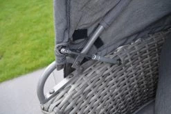 OUTFLEXX Sonneninsel, Grau, Polyrattan, Halbrund, 193 X 104 X 74 Cm, Hocker Drehbar, Dach Klappbar 16 OUTFLEXX Sonneninsel, Grau, Polyrattan, Halbrund, 193 X 104 X 74 Cm, Hocker Drehbar, Dach Klappbar -Gartenmöbel Geschäft 3 16110.jpg