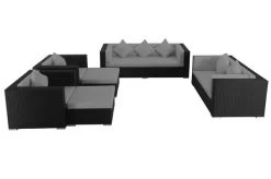 OUTFLEXX Loungemöbel-Set, Schwarz, Polyrattan, Für 9 Personen, Wasserfeste Kissenbox -Gartenmöbel Geschäft 3 1716 BOX A.jpg