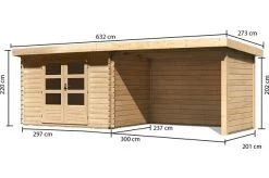 KARIBU Gartenhaus Bastrup 3, Fichtenholz 28 Mm -Gartenmöbel Geschäft 3 18032 5.jpg