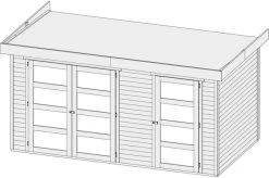 KARIBU Gartenhaus Mühlentrup, Fichtenholz 19 Mm, Flachdach 7 KARIBU Gartenhaus Mühlentrup, Fichtenholz 19 Mm, Flachdach -Gartenmöbel Geschäft 3 18037 2.jpg