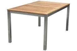 STERN Polaris Esstischgruppe, Silbergrau, Edelstahl/FSC-Teak, Tisch 150/200 X 90 Cm, 6 Stapelsessel -Gartenmöbel Geschäft 3 18091.jpg