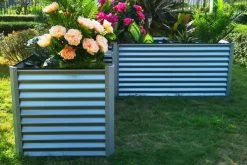 OUTFLEXX Eck-Hochbeet, Silber, Zincalume, 270x270x90x84cm -Gartenmöbel Geschäft 3 18173.jpg