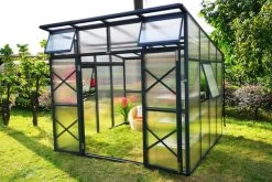 OUTFLEXX Gewächshaus, Anthrazit, Alu/Polycarbonat, 271x271x241/180cm, 4 Fenster, 10 Mm Wandstärke -Gartenmöbel Geschäft 3 18177.jpg