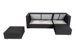OUTFLEXX Loungemöbel-Set, Schwarz, Polyrattan, 5 Personen, Wasserfeste Kissenbox -Gartenmöbel Geschäft 3 18226 BOX A.jpg