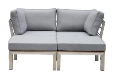 OUTFLEXX Loungemöbel, Silber/grau, Edelstahl/FSC-Teakholz/Textil, Für 2 Personen, Liegefunktion -Gartenmöbel Geschäft 3 18297.jpg