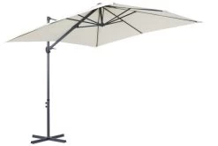OUTFLEXX Ampelschirm, Anthrazit/creme, Pulverbesch. Aluminium, 250x250cm, Inkl. Plattenständer -Gartenmöbel Geschäft 3 18353.jpg