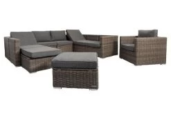 OUTFLEXX Loungemöbel-Set, Grau, Polyrattan, 10 Personen, Mit Sessel, Verstellbare Sitzflächen, Wasserfeste Kissenbox -Gartenmöbel Geschäft 3 18366 BOX.jpg