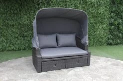 OUTFLEXX Fontana Loungebett, Grau, Polyrattan, Doppel-halbrund, Mit Unterschiebbaren Hockern, Dach Klappbar -Gartenmöbel Geschäft 3 18545.jpg