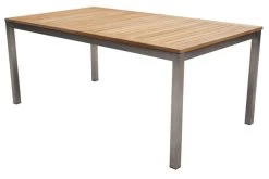 STERN Cardiff Esstischgruppe, Silber/taupe, Edelstahl/FSC-Teak, Tisch 200/300 X 100 Cm, 6 Stapelsessel 10 STERN Cardiff Esstischgruppe, Silber/taupe, Edelstahl/FSC-Teak, Tisch 200/300 X 100 Cm, 6 Stapelsessel -Gartenmöbel Geschäft 3 19690.jpg