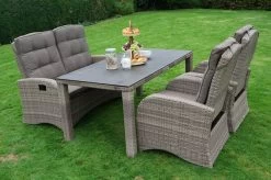 Ploß Rabida Comfort Dining / Lounge Sessel, Champagner-meliert, Polyrattan, 73x85x112 Cm, Verstellbar -Gartenmöbel Geschäft 3 20162.jpg