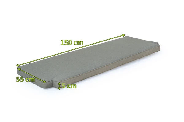 OUTFLEXX Bankauflage, Grau, Olefin, 140x55x5cm, Für Ontario Bank 18309, Handwäsche 4 OUTFLEXX Bankauflage, Grau, Olefin, 140x55x5cm, Für Ontario Bank 18309, Handwäsche – Bild 3