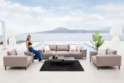 OUTFLEXX Lazy Loungeset, 3907 Taupe Chine, Alu/Sunbrella, Bis Zu 5 Personen, Inkl. Dekokissen -Gartenmöbel Geschäft 3 20817.jpg