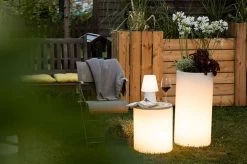 8-SEASONS Shining Elegant Pot XLPflanzgefäß, Weiß, Polyethylen, 39x78cm, Indoor & Outdoor, Inkl. LED-Glühbirne -Gartenmöbel Geschäft 3 20889 4.jpg