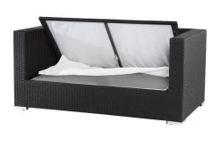 OUTFLEXX 2-Sitzer Sofa, Schwarz, Polyrattan 152x85x70cm, Inkl. Polster Und Wasserfeste Kissenbox -Gartenmöbel Geschäft 3 2392 2 BOX.jpg