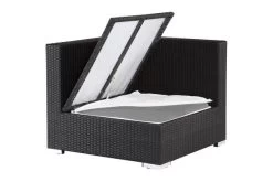 OUTFLEXX Eckelement, Schwarz, Polyrattan, Inkl. Polster Und Kissen, Wasserfeste Kissenbox -Gartenmöbel Geschäft 3 2392 6 BOX.jpg