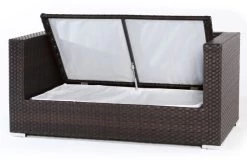 OUTFLEXX 2-Sitzer Sofa, Braun, Polyrattan, 152x85x70cm, Inkl. Polster, Wasserfeste Kissenbox -Gartenmöbel Geschäft 3 2393 2 BOX.jpg