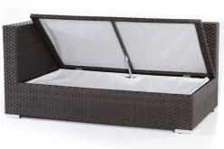 OUTFLEXX 2-Sitzer Ecksofa, Braun, Polyrattan, 145x85x70cm, Armlehne Re, Inkl. Kissen, Wasserfeste Kissenbox -Gartenmöbel Geschäft 3 2393 4 BOX.jpg