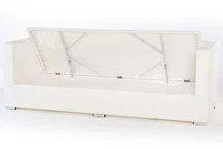 OUTFLEXX 3-Sitzer Sofa, Weiß, Polyrattan, Inkl. Polster Und Wasserfeste Kissenbox -Gartenmöbel Geschäft 3 2511 1 BOX.jpg
