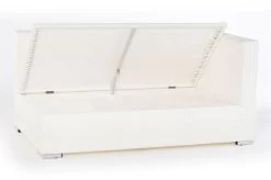 OUTFLEXX 2-Sitzer Ecksofa, Weiß, Polyrattan, 145x85x70cm, Armlehne Li, Inkl. Polster, Wasserfeste Kissenbox -Gartenmöbel Geschäft 3 2511 3 BOX.jpg