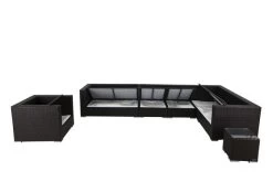 OUTFLEXX Loungemöbel-Set, Braun, Polyrattan, Für 8 Personen, Wasserfeste Kissenbox -Gartenmöbel Geschäft 4 1301 BOX A.jpg