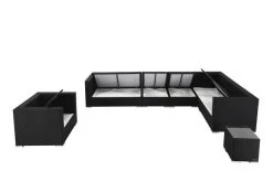 OUTFLEXX Loungemöbel-Set, Schwarz, Polyrattan, Für 8 Personen, Wasserfeste Kissenbox 11 OUTFLEXX Loungemöbel-Set, Schwarz, Polyrattan, Für 8 Personen, Wasserfeste Kissenbox -Gartenmöbel Geschäft 4 1380 BOX A.jpg
