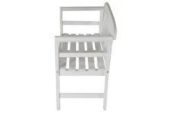 VILLANA Gartenbank, Weiß, Akazienholz, 128 X 54 X 81 Cm, 2 Personen -Gartenmöbel Geschäft 4 13853.jpg