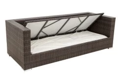 OUTFLEXX 3-Sitzer Sofa, Braun Marmoriert, Polyrattan, 210 X 85 X 70 Cm, Wasserfeste Kissenbox -Gartenmöbel Geschäft 4 15734 1 BOX.jpg