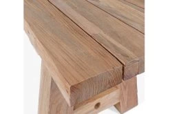 OUTFLEXX Gartenbank XXL, Natur, Recyceltes FSC®-Teakholz, 220x40cm, Rustikal Gebürstet -Gartenmöbel Geschäft 4 15865.jpg