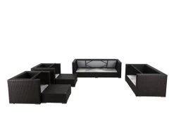 OUTFLEXX Loungemöbel-Set, Braun, Polyrattan, Für 9 Personen, Wasserfeste Kissenbox -Gartenmöbel Geschäft 4 1599 BOX A.jpg