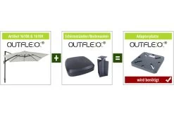 OUTFLEXX Ampelschirm, Anthrazit, Pulverbesch. Aluminium, 300x300 Cm, Inkl. Plattenständer, Twist-Funktion -Gartenmöbel Geschäft 4 16109.jpg