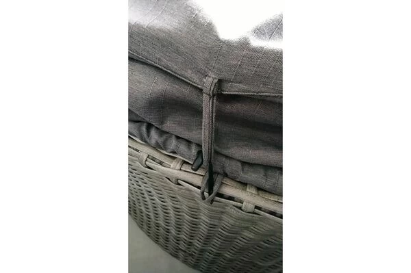 OUTFLEXX Sonneninsel, Grau, Polyrattan, Halbrund, 193 X 104 X 74 Cm, Hocker Drehbar, Dach Klappbar 6 OUTFLEXX Sonneninsel, Grau, Polyrattan, Halbrund, 193 X 104 X 74 Cm, Hocker Drehbar, Dach Klappbar – Bild 4