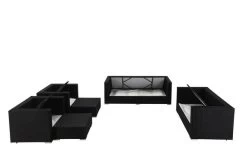 OUTFLEXX Loungemöbel-Set, Schwarz, Polyrattan, Für 9 Personen, Wasserfeste Kissenbox -Gartenmöbel Geschäft 4 1716 BOX A.jpg