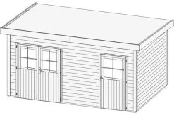 KARIBU Gartenhaus Mattrup, Fichtenholz 28 Mm, Flachdach -Gartenmöbel Geschäft 4 18039 1.jpg