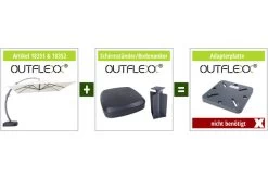 OUTFLEXX Luxus Ampelschirm, Anthrazit/creme, Edelstahl/Aluminium, 350x350cm, Inkl. Schirmständer Und Schutzhülle -Gartenmöbel Geschäft 4 18351.jpg