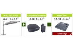 OUTFLEXX Ampelschirm, Anthrazit/creme, Pulverbesch. Aluminium, 250x250cm, Inkl. Plattenständer -Gartenmöbel Geschäft 4 18353.jpg