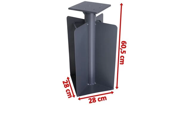 OUTFLEXX Bodenanker XL Für Ampelschirme, Anthrazit, Pulverbesch. Stahl, 28x28x60,5, Zum Einbetonieren 6 OUTFLEXX Bodenanker XL Für Ampelschirme, Anthrazit, Pulverbesch. Stahl, 28x28x60,5, Zum Einbetonieren – Bild 5