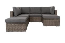 OUTFLEXX Loungemöbel-Set, Grau, Polyrattan, 6 Personen, Verstellbare Sitzflächen, Wasserfeste Kissenbox -Gartenmöbel Geschäft 4 18364 BOX.jpg