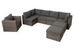 OUTFLEXX Loungemöbel-Set, Grau, Polyrattan, 8Personen, Mit Sessel, Verstellbare Sitzflächen, Wasserfeste Kissenbox -Gartenmöbel Geschäft 4 18365 BOX.jpg