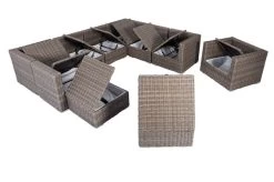 OUTFLEXX Loungemöbel-Set, Grau, Polyrattan, 10 Personen, Mit Sessel, Verstellbare Sitzflächen, Wasserfeste Kissenbox -Gartenmöbel Geschäft 4 18366 BOX.jpg