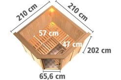 KARIBU Systemsauna Jarin, Fichtenholz 68mm, Eckeinstieg, Ca. 3,4m² -Gartenmöbel Geschäft 4 18416 24.jpg